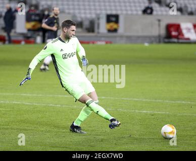 Torwart von Ajax Maarten Stekelenburg während der UEFA Europa League, Runde von 32, 1st Bein Fußballspiel zwischen Lille OSC (LO / LM Stockfoto