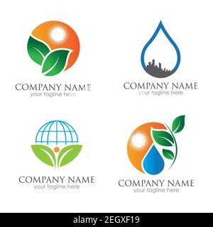 Go Green Logo Symbol Vektor Illustration Design Vorlage Stock Vektor