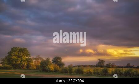 Wunderschöne Naturkulissen auf dem britischen Farmland Stockfoto