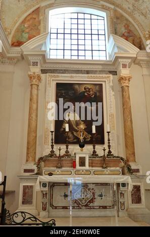 Napoli - Madonna con Bambino che appare a San Bruno Nella Chiesa delle Donne a San Martino Stockfoto