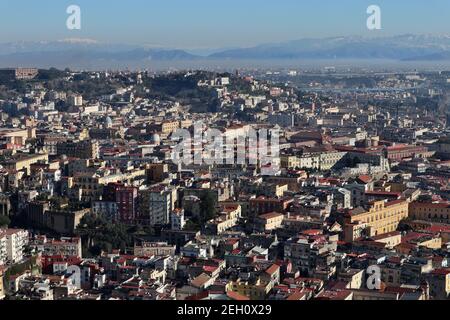 Napoli - Panorama verso il Rione Sanità dal Belvedere San Martino Stockfoto