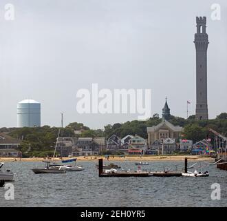 Panoramablick auf Provincetown, Cape Cod, Massachusetts, USA Stockfoto