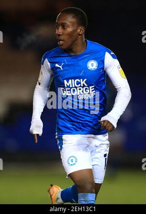 Aktenfoto vom 12-01-2021 von Siriki Dembele von Peterborough United. Ausgabedatum: Freitag, 19. Februar 2021. Stockfoto