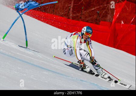 19. Februar 2021, Cortina (BL, Italien: Cortina (BL), Italien, Labirinti, 19. Februar 2021, Alexander SCHMID (GER) während der FIS Alpinen Ski-Weltmeisterschaften 2021 - Riesenslalom - Männer - alpines Skirennen (Bild: © Luca Tedeschi/LPS via ZUMA Wire) Stockfoto