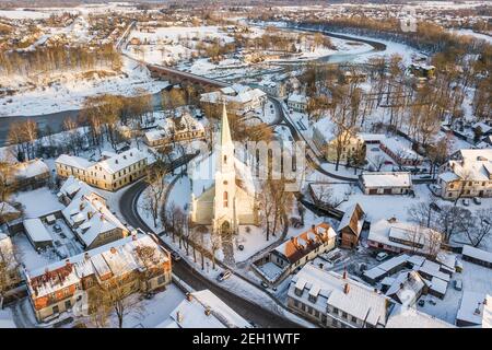 Kuldiga Stadt arerial Ansicht, Lettland. Stockfoto