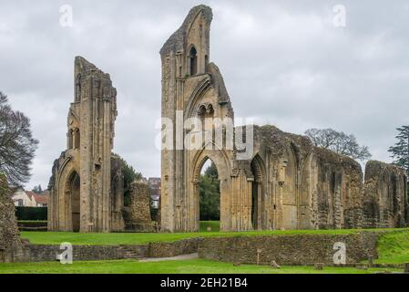 Glastonbury Abbey Stockfoto