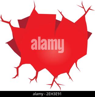 Knacken Cartoon-Symbol. Isometrische Illustration von Crack Cartoon Vektor-Symbol für Web Stock Vektor