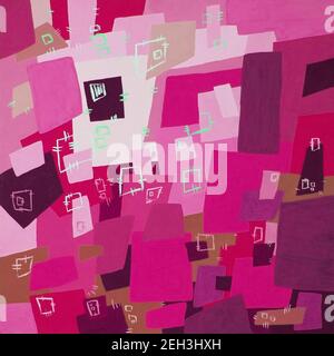 Abstrakte Illustration mit Stofftextur. Ethnischer Hintergrund mit Flecken Stockfoto