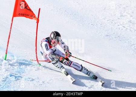 Cortina (BL, Italien. Februar 2021, 19th. Cortina (BL), Italien, Labirinti, 19. Februar 2021, Mathieu FAIVRE (FRA) erstmals in Cortina d'Ampezzo bei den Herren im Jahr 2021 eingestuft FIS Alpine World SKI Championships - Riesenslalom - Männer - Alpine Ski Race Credit: Luca Tedeschi/LPS/ZUMA Wire/Alamy Live News Stockfoto