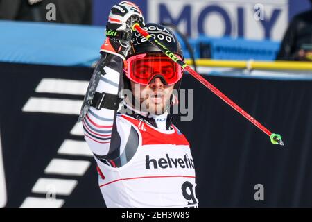 Cortina (BL, Italien. Februar 2021, 19th. Cortina (BL), Italien, Labirinti, 19. Februar 2021, Mathieu FAIVRE (FRA) erstmals in Cortina d'Ampezzo bei den Herren im Jahr 2021 eingestuft FIS Alpine World SKI Championships - Riesenslalom - Männer - Alpine Ski Race Credit: Luca Tedeschi/LPS/ZUMA Wire/Alamy Live News Stockfoto