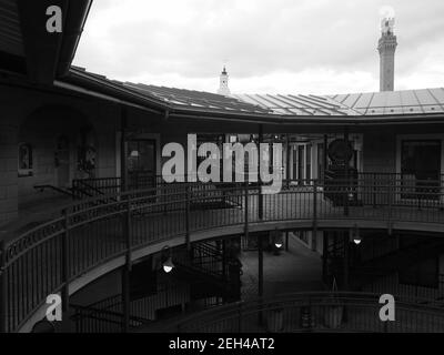 Monochromatische Aufnahme in Whaler's Wharf, Provincetown. Stockfoto