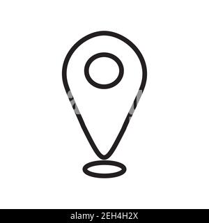 Zeigersymbol für Positionskarte einchecken. GPS-Positionssymbol Stockfoto