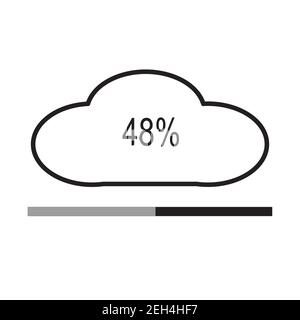 Symbol für Cloud-Download. Business Computer Kommunikationskonzept Stockfoto