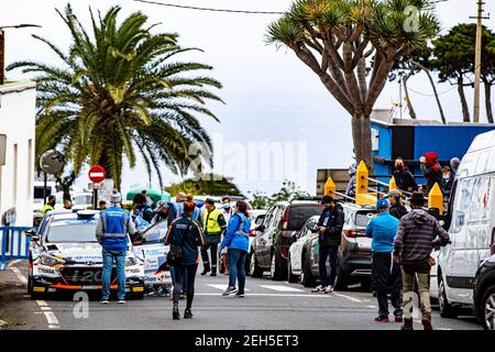 25 LEMES MACIAS Yerai (esp), HYUNDAI CANARIAS MOTORSPORT, Hyundai I 20 R5, Aktion während der Rallye Islas Canarias 5th, 2020 Runde der FIA European Rally Championship 26, vom 28. Bis 2020. November 2020 in Las Palmas de Gran Canaria, Spanien - Foto Grégory Lenormand / DPPI Stockfoto