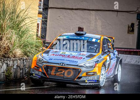 25 LEMES MACIAS Yerai (esp), HYUNDAI CANARIAS MOTORSPORT, Hyundai I 20 R5, Aktion während der Rallye Islas Canarias 5th, 2020 Runde der FIA European Rally Championship 26, vom 28. Bis 2020. November 2020 in Las Palmas de Gran Canaria, Spanien - Foto Grégory Lenormand / DPPI Stockfoto