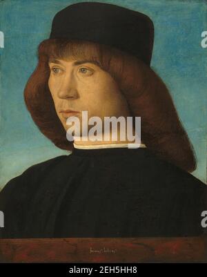 Porträt eines jungen Mannes, c. 1490. Stockfoto
