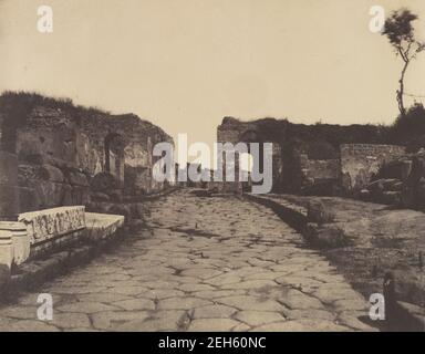 Pompeji, Pompey &#x2019;s Lane, Grabmal von Mamia, ca. 1853. Stockfoto