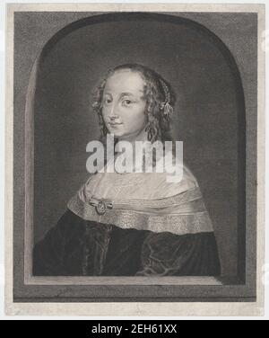 Porträt einer Frau mit Spitzenkragen und Halskette, möglicherweise Rubens' Frau, ca. 1712-64. Stockfoto