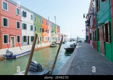 Sommernachmittag auf der Insel burano Stockfoto