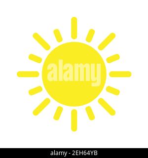Sonne mit Strahlen Linie Symbol Design. Vektorgrafik Stock Vektor