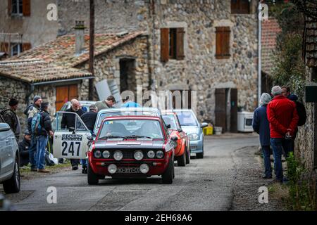 262 VILLAR Yannick (FRA), BOURDIL Vincent (FRA), FIAT 128 Coupe, 1976, Aktion während der Rallye Monte Carlo Historique 2020 von januar 30 bis februar 4 1 in Monaco - Foto Alexandre Guillaumot / DPPI Stockfoto