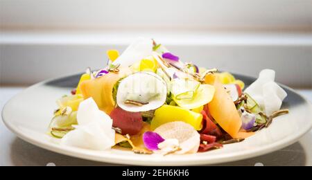 Essen Frischer, Gesunder Salat Stockfoto