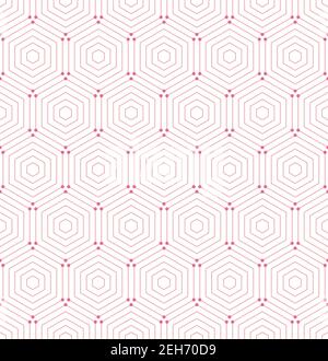 Nahtloses Sechseckiges Vektormuster Stock Vektor