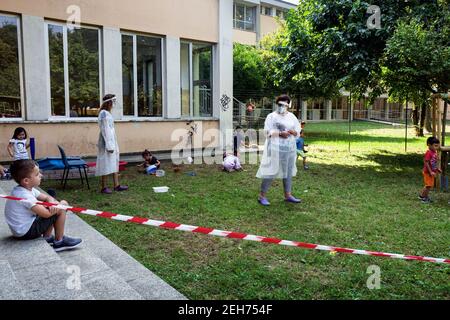 Mailand, Italien. Februar 2021, 19th. Mailand. Juli 2020. Ein Kindergarten in Mailand nur redaktionelle Verwendung Kredit: Unabhängige Fotoagentur/Alamy Live News Stockfoto