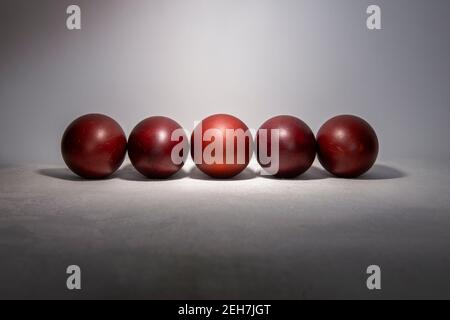 Fünf orthodoxe Ostereier Stockfoto