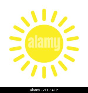 Sonne mit Strahlen Linie Symbol Design. Vektorgrafik Stock Vektor