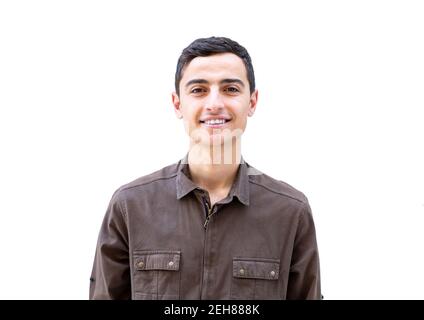Arabischer muslimischer Mann, der sich glücklich fühlt Stockfoto