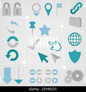 Web Icon Info Grafikset 1 Stock Vektor