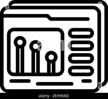 Symbol für Ordnerinteraktion. Vektorsymbol für die Interaktion mit einem Ordner für Webdesign auf weißem Hintergrund isoliert Stock Vektor
