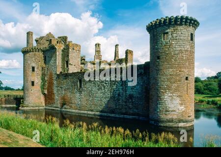 Caerlaverock Castle in der Nähe von Dumfries in Schottland Stockfoto