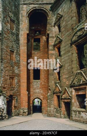 Caerlaverock Castle in der Nähe von Dumfries in Schottland Stockfoto