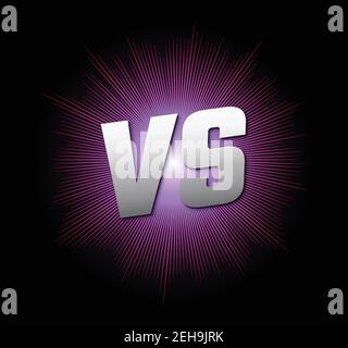 VS Vector Letters Illustration VS Vector Letters Illustration Competition Icon Stock Vektor