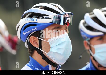 Gourdon, Frankreich. Februar 2021, 19th. Thibault Pinot Groupama FDJ während der Tour 06-83, Tour des Alpes-Maritimes et du Var 2021, Etappe 1, Biot - Gourdon (186,8 km) am 19. Februar 2021 in Gourdon, Frankreich - Foto Laurent Sanson / LS Medianord / DPPI Quelle: DPPI Media/Alamy Live News Stockfoto