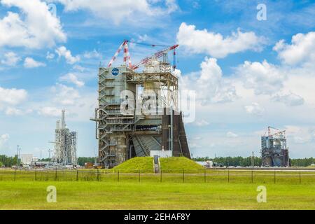 Raketenantrieb-Teststand im John C. Stennis Space Center in Hamock County Mississippi Stockfoto