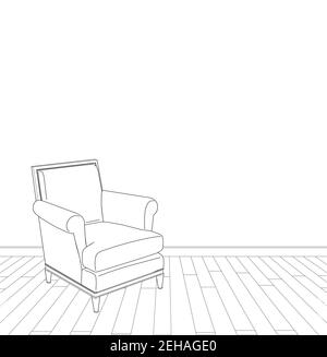 Vintage Sessel Vektor Illustration Vintage Sessel Illustration Stock Vektor