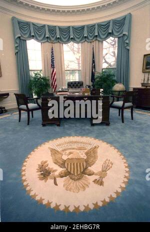 Oval Office während der Bush-Administration. Stockfoto