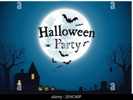 Halloween Party Hintergrund Vektor Vorlage Halloween Party Hintergrund Vektor Vorlage Stock Vektor