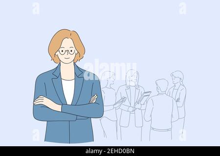 Büroarbeit und Alltagskonzept Stock Vektor