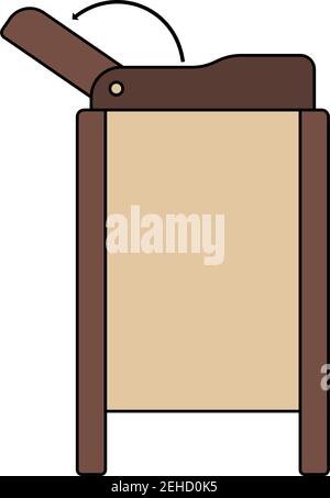 Symbol Für Den Babytauschtisch. Bearbeitbare Kontur Mit Farbfülldesign. Vektorgrafik. Stock Vektor