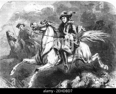 P469 George II Bei der Schlacht von Dettingen. Stockfoto