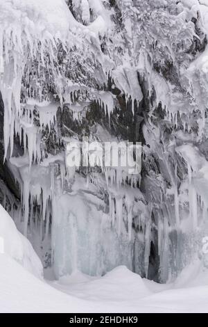 Eisformationen, Tornetrask See, Abisko Nationalpark, Schweden. Stockfoto