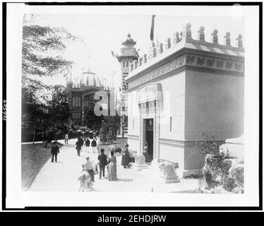 Pabellones en la Exposición Universal de París de 1889-1. Stockfoto