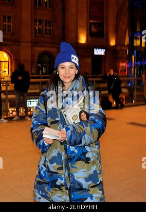 Valerie Koch bei der Ankunft zu 'MDR Hier ab vier' In Leipzig am 19.02.2021 Stockfoto