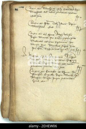 Seite aus dem Kontenbuch Ludwigs II., König von Ungarn, 1525. Stockfoto