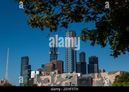 Skyline von Melbourne, Victoria, Australien Stockfoto