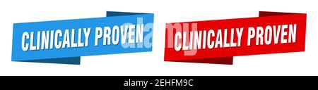 Klinisch erprobtes Band-Label-Set. Klinisch erprobtes Banner Stock Vektor